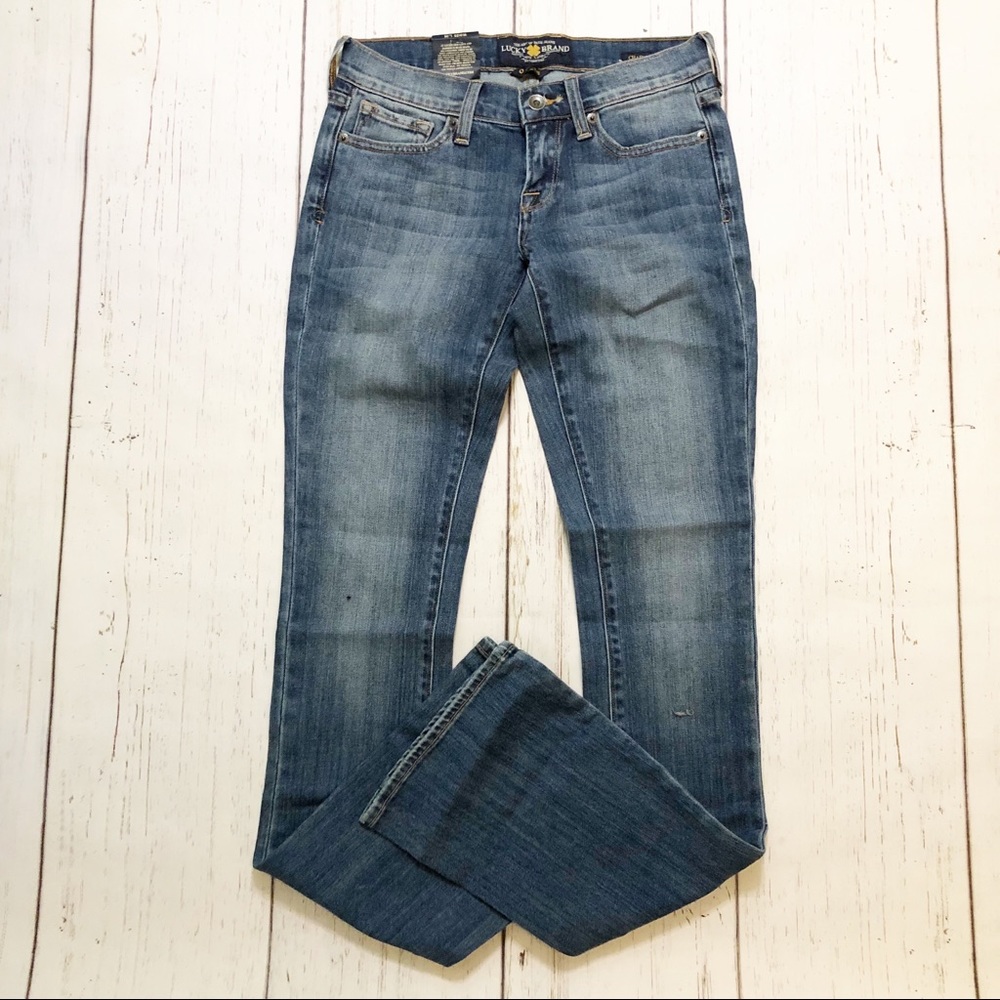 Lucky Brand Charlie baby boot blue denim jeans 0/25 NWOT new without tags
